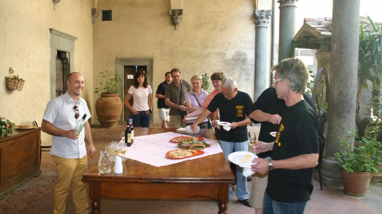 Weinverkostung im Castello del Trebbio